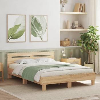 Cabecero de madera de roble Sonoma 140x200 cm multicapa