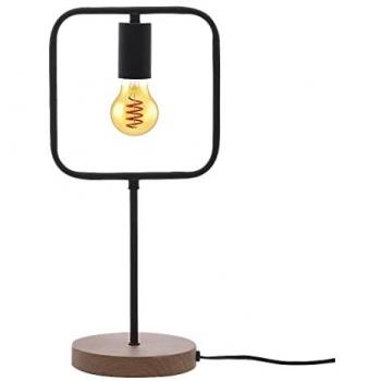 Lámpara de Mesa Metal Haya E27 Cuadrada Estilo Industrial Rufin Rabalux 40W IP20 43cm