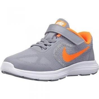 Nike Revolution 3 (Psv), Zapatos de Primeros Pasos Para Bebés, Negro (Stealth / Total Orange-White), 27 1/2 EU