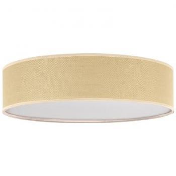 Lámpara de Techo Circular de Papel Natural Ø 60 cm con Montaje Empotrado y Diseño de Ratán Boho