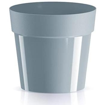 Maceta CUBE BASIC de Alta Calidad - Dimensiones 199x199x183 mm - Color Blanco y Gris Claro