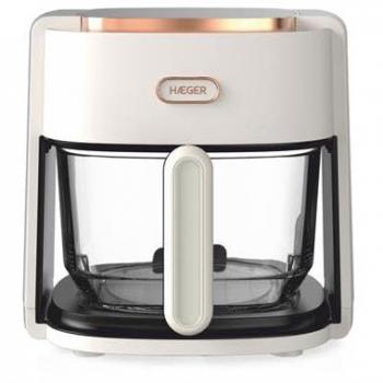 Freidora Digital Sin Aceite HAEGER Air Glass - 4.5 L, 8 Programas, Cuba de Cristal, 1200W