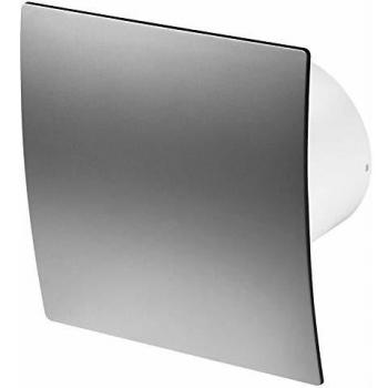 Extractor de aire 100mm con sensor de humedad y panel frontal satinado ABS para ventilación en pared o techo