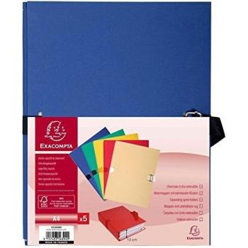 Exacompta 223000E - Pack de 5 carpetas, multicolor