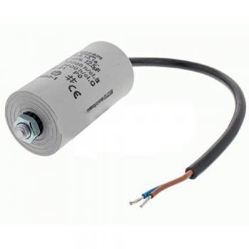 Condensador Permanente Universal para Lavadora 12,5MF 450V con Conexión a Cable