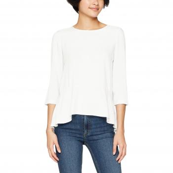 Vero Moda Vmboca Frill 3/4 Top Noos, Camiseta sin Mangas para Mujer, Blanco