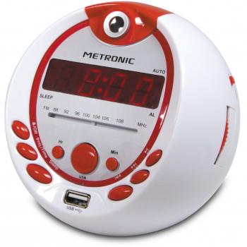 Reloj Despertador Digital Infantil Proyector Pirata Metronic 477021 con Radio FM y MP3