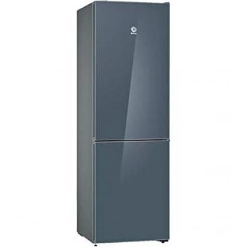 Balay 3KFD565AI - Frío, Frigorífico combinado NoFrost, D, Libre instalación, 186x60x66 cm, 326 l, Puertas Cristal gris, ExtraCold/ExtraFresh, Tirador vertical integrado.