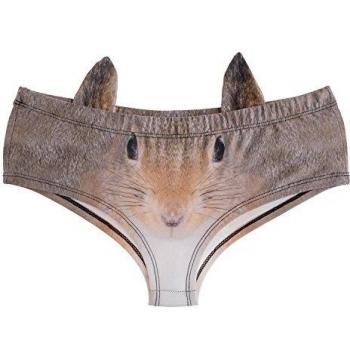 Mujer Panties Hipster b8383pinl con orejas Pantalones Cortos Fullprint One Size SQUIRREL Talla única