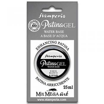 Stamperia Patina Gel Base AL Agua Blanco 25 ML
