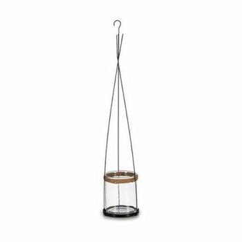 Portavelas de Metal y Cristal 15,5 x 85,5 cm (12 Unidades) - Ibergarden