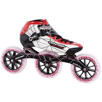 Tempish Patines En Línea Atatu, Patines Profesionales para Velocidad, Ruedas en Línea, Unisex Adulto, Color Rojo, Talla 28.3 cm