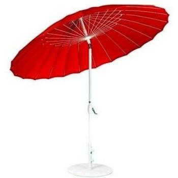 SORARA Shanghai Parasol Sombrilla Jardin, Roja, ø 260 cm