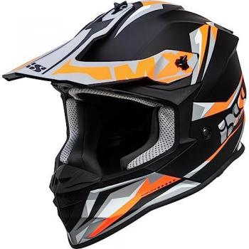 iXS Casco de Cross 362 2.0 Naranja Flúor-Negro, Casco de Motocross, Color: Negro/Naranja, Talla: S (55/56)