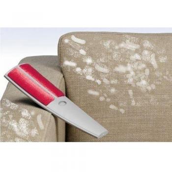 WENKO 4823802500 Textilbürste - selbstreinigend, Poliestireno, 24.3 x 2 x 6.2 cm, Gris