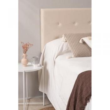 Cabecero de Terciopelo Buttons para Camas de 135 cm - Beige