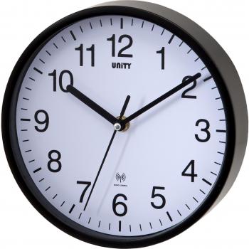 Unidad 20 cm / 8 pulgadas Radcliffe Radio Controlados reloj de pared, negro