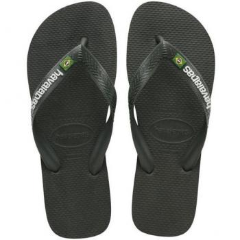 Havaianas Brasil Logo Men's Flip-flops and Sandals - Grey - Size: 9/10