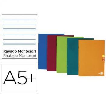 Libreta Liderpapel Scriptus A5 Plus Rayado Montessori 5mm con Margen - Pack de 5