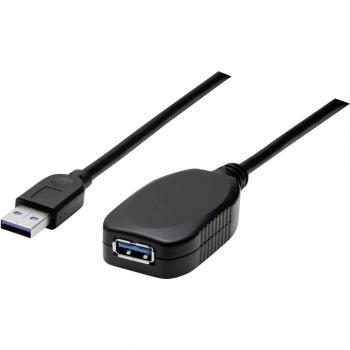 Manhattan USB-A to USB-A Extension Cable 5m Male to Female Active 5 Gbps (USB 3.2 Gen1 aka USB 3.0) Built In Repeater Equivalent to USB2AAEXT5M SuperSpeed USB