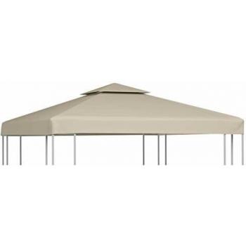 Water-Resistant Gazebo Top Cover 310 gsm Beige 3x3m