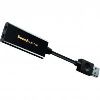 Creative Labs Sound Blaster Play! 3 - Tarjeta de Sonido Externa USB, Amplificador DAC, Entradas de Micrófono y Altavoces, Sonido 7.1, Negro