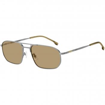 Hugo Boss Men's Silver 1446 JG RPR Sunglasses - Brown Metal - One Size