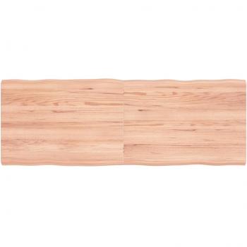 vidaXL Table Top Light Brown 140x50x(2-4)cm Treated Solid Wood Live Edge