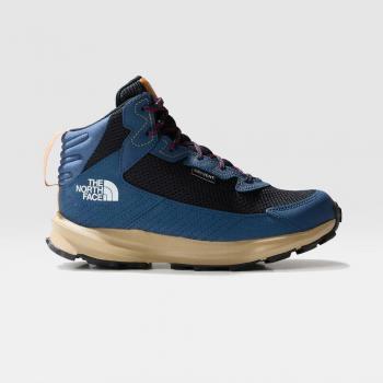 Botas de senderismo The North Face Fastpack Hiker Mid Waterproof para niños, color azul y negro, talla 37
