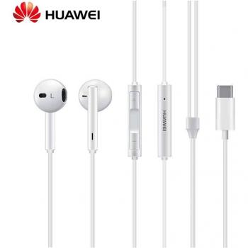 Auriculares Intrauditivos HUAWEI CM33 con Micrófono y USB Tipo C para Móviles Mate 10 Pro, P20, P30, Honor 7-8