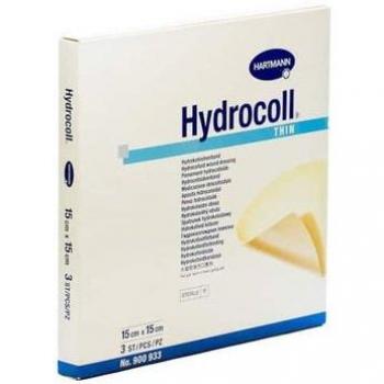 Hydrocoll Thin Apósito 15x15cm 3uds