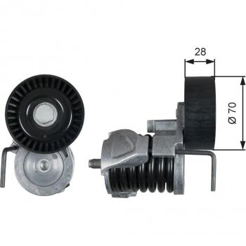 Polea tensora DriveAlign® GATES T39287 con correa poli V, alta durabilidad, diseño optimizado para reducción de ruido y vibraciones, fácil instalación y ajuste preciso