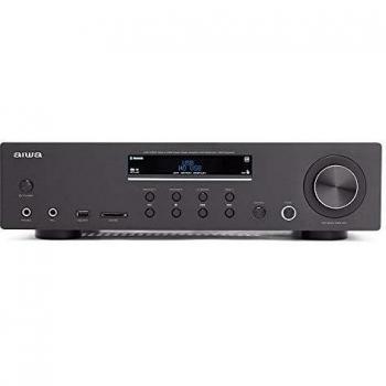 Aiwa AMU-120BTBK: Receptor AV y amplificador con conexión Bluetooth, 120W, USB y SD