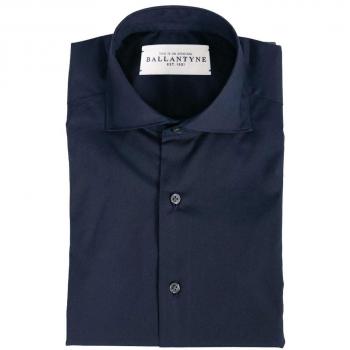 Ballantyne Blue Cotton Spread Collar Casual Shirt - Size XL