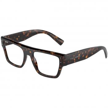 Dolce & Gabbana DG3384 Col. 502 Men's Eyeglasses Tortoiseshell Square Frame Size 54 with Blue Light Blocking Available