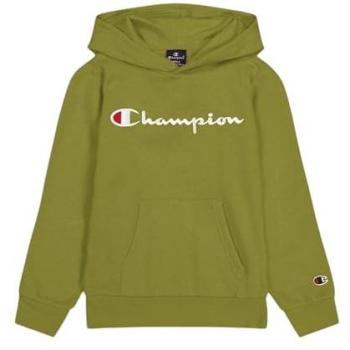 Sudadera con capucha Champion Big Logo verde caqui infantil - XL, Sudadera Champion blanca para niño talla 14, Sudadera con capucha Champion de forro polar con logotipo grande para niños - XL
