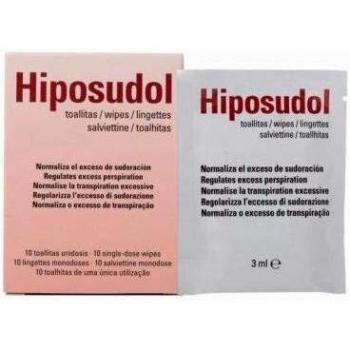 Hiposudol Antiperspirant Wipes - 10 Units (3 ml each)