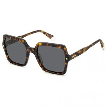 Polaroid PLD 4165/S/X 086 Polarized Square Sunglasses - Brown Havana, Anti-Reflective
