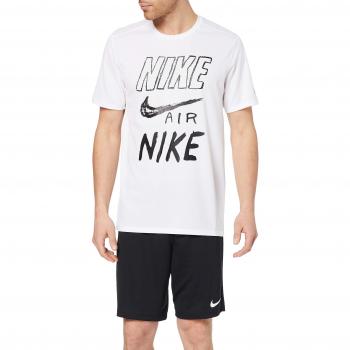 Nike M NK BRTHE Run Top SS GX T-Shirt, Hombre, White/Black/Reflective silv, S