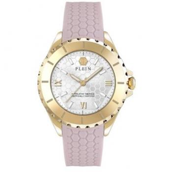 Philipp Plein Rock Couture Women's Quartz Watch 38mm with Silicone Strap, Water Resistant 5ATM