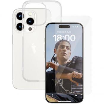 Protector de Pantalla y Funda SAFE PanzerGlass 2 en 1 para iPhone 15 Pro, Resistente a Rayones y Golpes, Vidrio Templado
