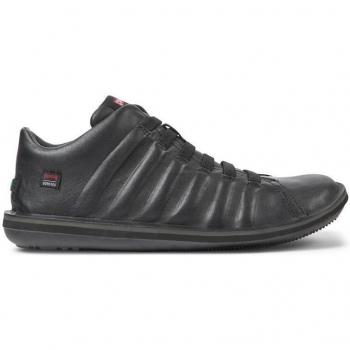Camper Beetle Men's Ankle Boots - Black Smooth Leather with Gore-Tex Technology, Size 41