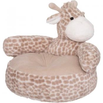 Silla Infantil de Peluche Jirafa Gris Suave Atmosphera