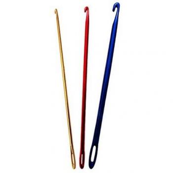 SUPVOX 3 piezas de ganchos de ganchillo aluminio 2.75 mm / 4 mm / 6 mm costura artesanal tejer con agujas largas de ganchillo para manos artríticas
