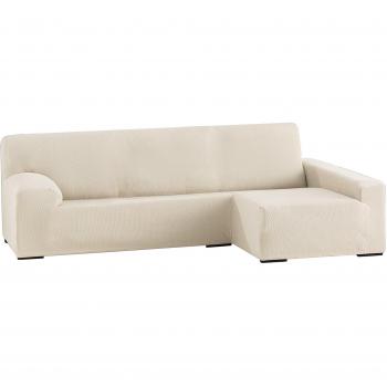 Eysa Italia Ulises Funda Chaise Longue elástica, Textura, Crudo, 250-310 cm