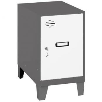 Casillero SIMONLOCKER DISM.MINI 475x300x500 con PIES Antracita/Blanco, Metal, 8425437119934
