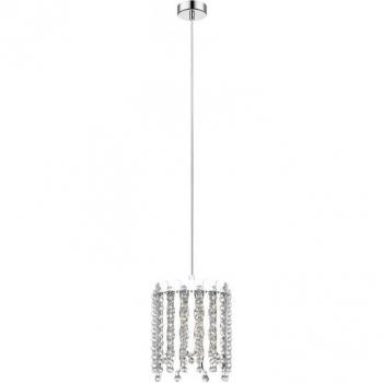 Lámpara colgante Belice Chrome de 1 bombilla, diámetro 40,5 cm, cristal cromado