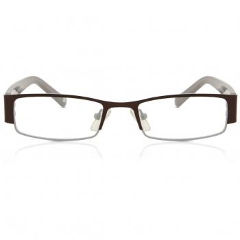 Rectangle Full Rim Metal Kids' Prescription Glasses Online Brown Size 45 - Blue Light Block Available - SmartBuy Kids