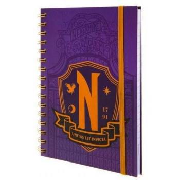 Cuaderno A5 Wednesday Tamaño Único Amarillo/Púrpura