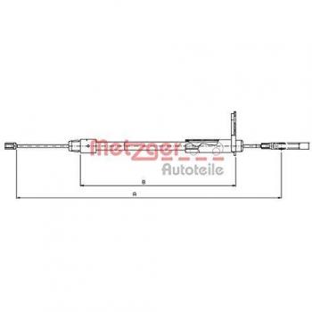 Cable de freno de mano METZGER 10.9435 para Mercedes-Benz W203 y Kombi, lado derecho